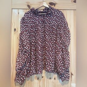 NWOT - Eloquii Romantic Puff Sleeve Blouse.  Plus Size Blouse. Size 22. Sheer.